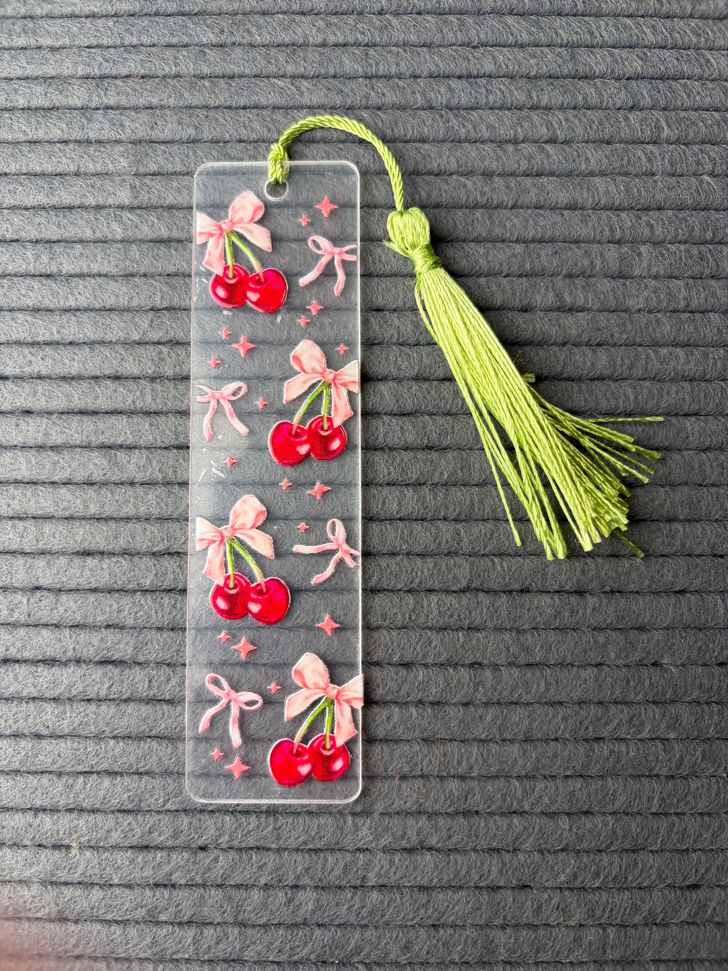 Cherry Bow bookmark
