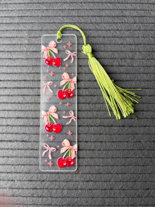Cherry Bow bookmark