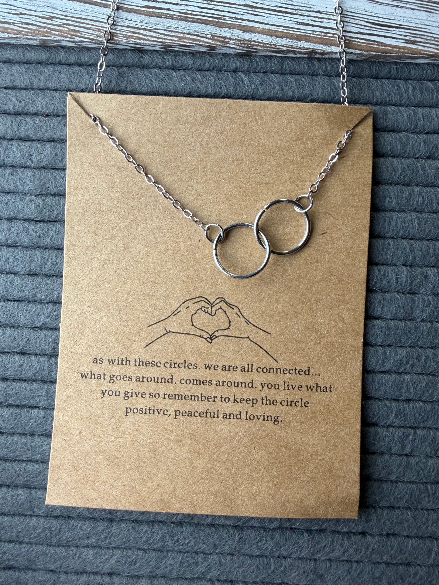 As these circles, we are connected necklace