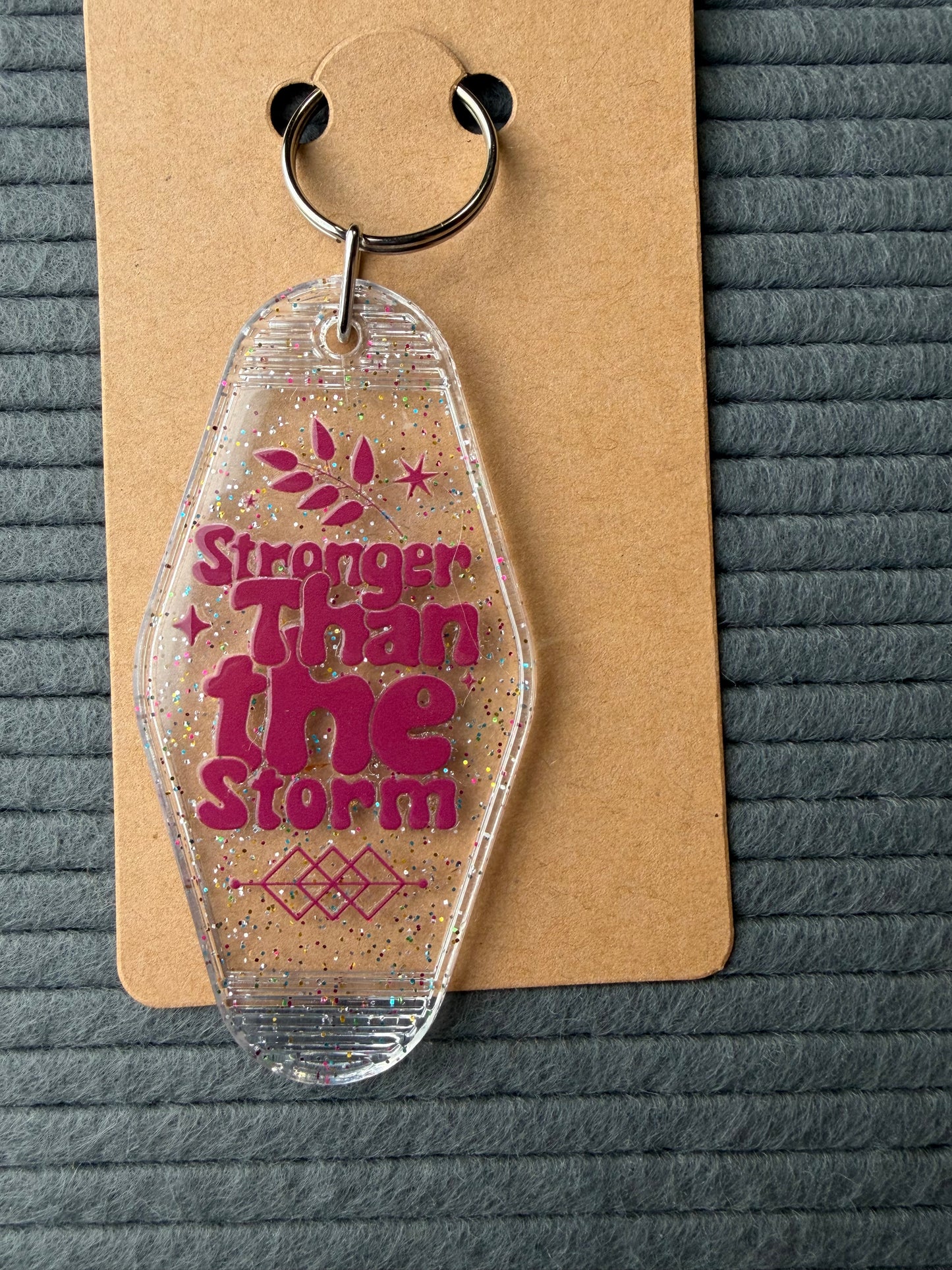 Stronger than the storm keychain