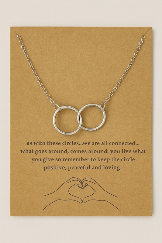 We are all connected necklace-silver