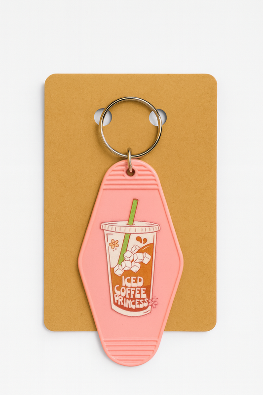 Ice Coffee Motel Keychain