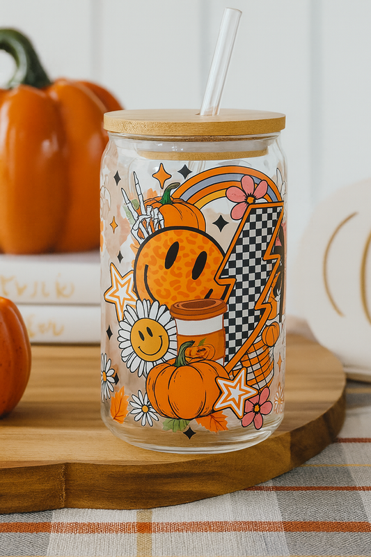 Fall-o-ween Glass Tumbler