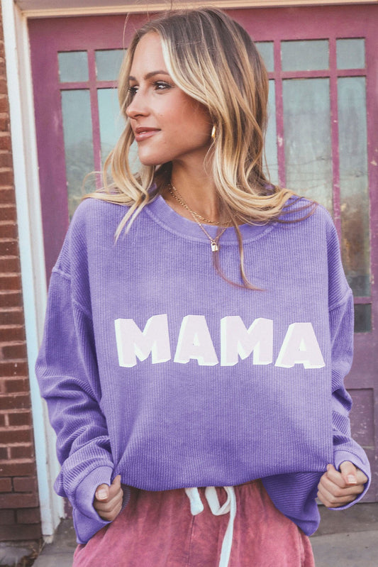 MAMA Purple Crewneck Sweater
